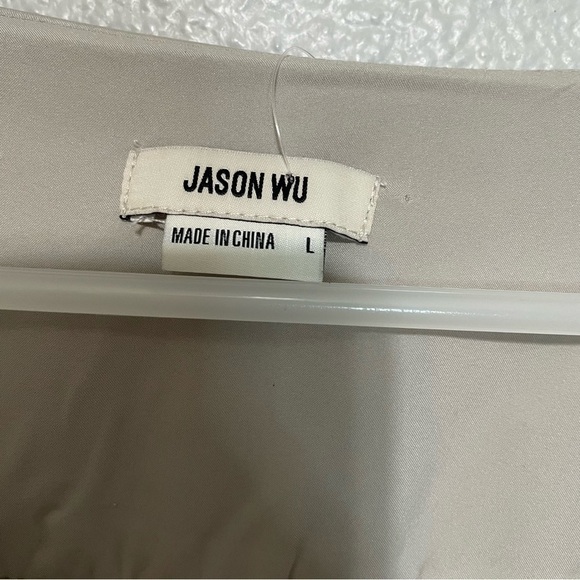 Jason Wu Satin Peplum Long Puff Sleeve Blouse  NWT​​​​​ - Picture 8 of 9